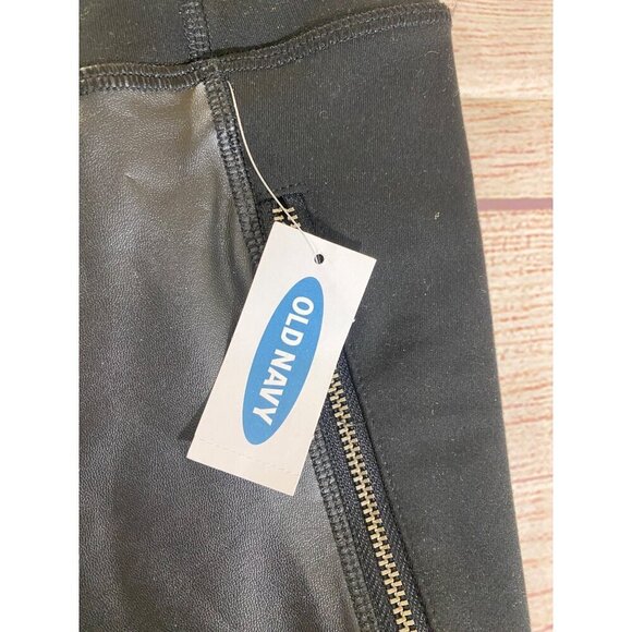 NWT Old Navy Women's Black Faux Leather Athletic Leggings - Med/Tall - Picture 11 of 13